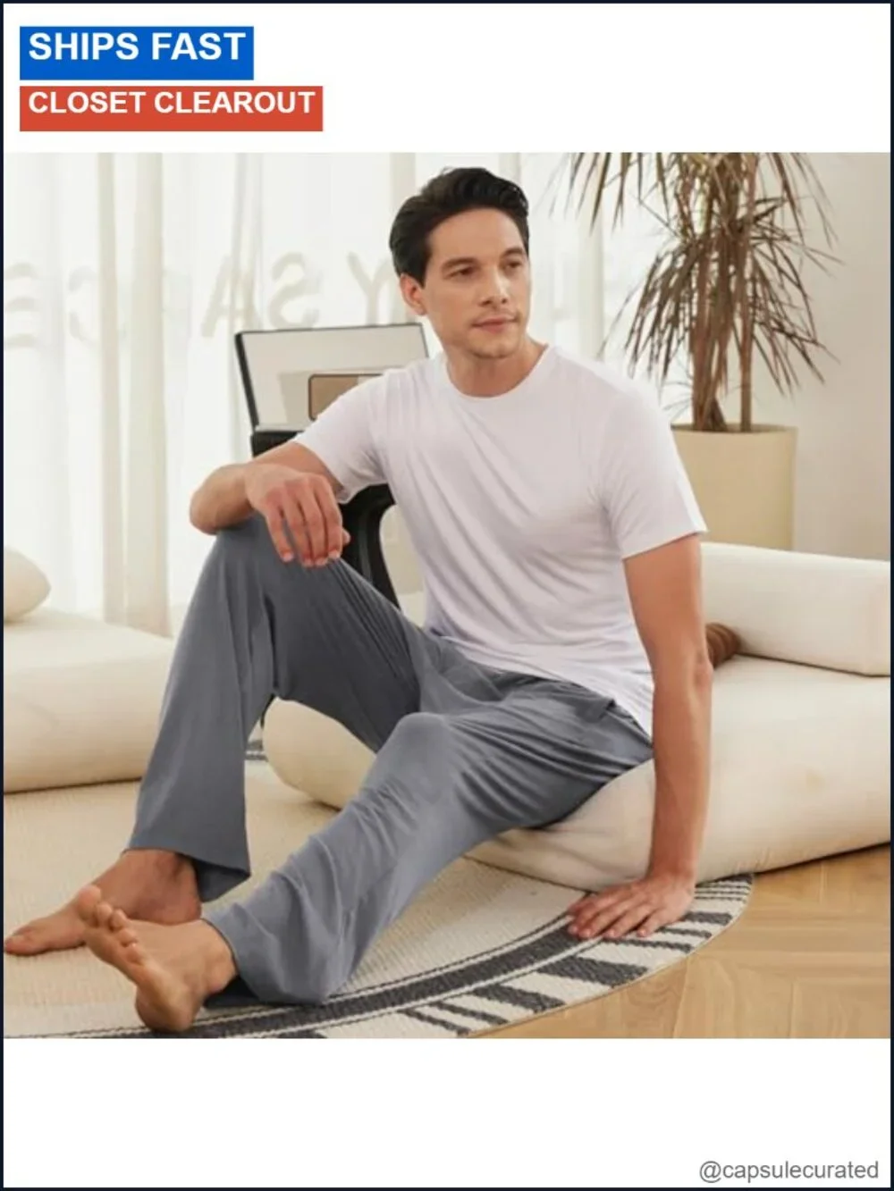 Men's Bamboo Pajama Pants with Pockets